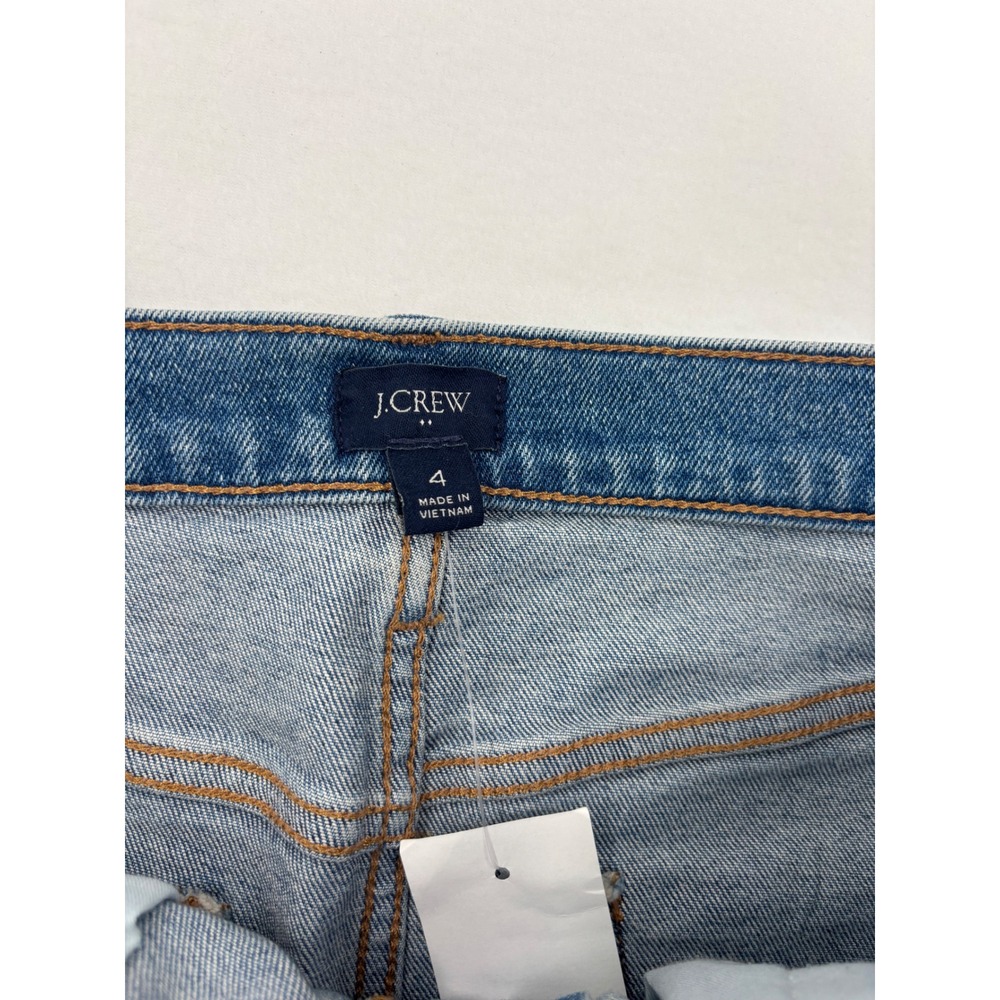 J.Crew Denim Mini Skirt Womens Size 4 Blue CH395 Casual High Rise Stretch Mini - Picture 4 of 9
